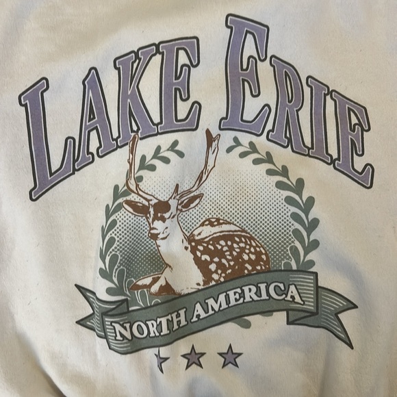 Lake Erie Travel, Cropped Sweatshirt, Sz M - Picture 4 of 6